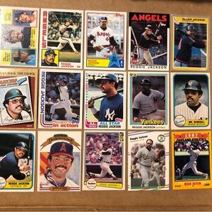 15 Reggie Jackson Baseball Cards 1981 - 1988 Topps Fleer Donruss Yankees Angels